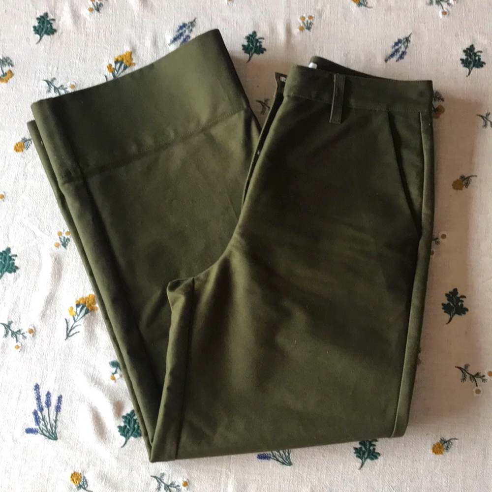 CO. Collections Wide Leg Olive Green Pant - size 4